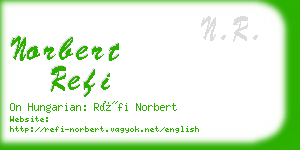 norbert refi business card